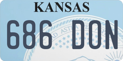 KS license plate 686DON