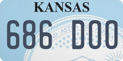 KS license plate 686DOO