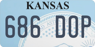 KS license plate 686DOP