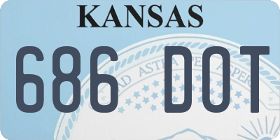 KS license plate 686DOT
