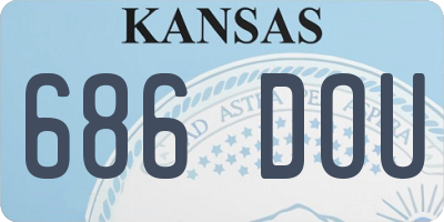 KS license plate 686DOU