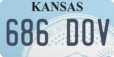 KS license plate 686DOV