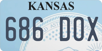 KS license plate 686DOX