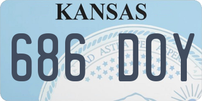KS license plate 686DOY