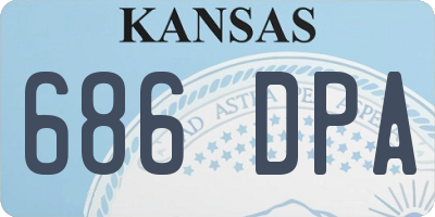 KS license plate 686DPA
