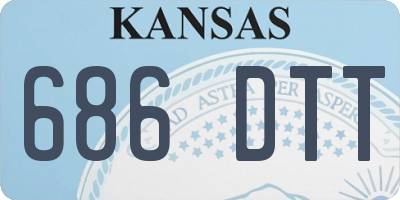 KS license plate 686DTT