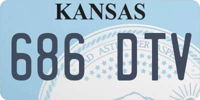 KS license plate 686DTV