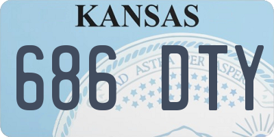 KS license plate 686DTY