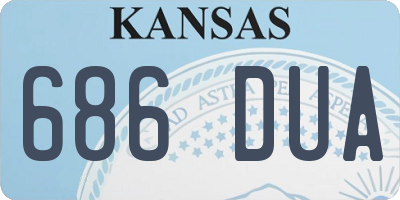 KS license plate 686DUA