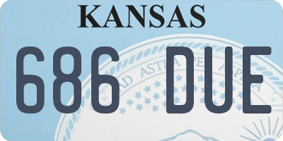 KS license plate 686DUE