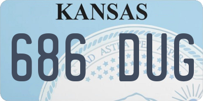 KS license plate 686DUG