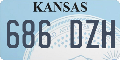 KS license plate 686DZH