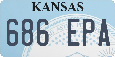 KS license plate 686EPA