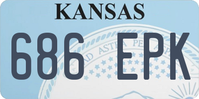 KS license plate 686EPK