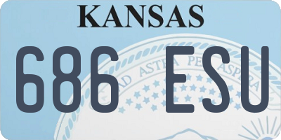 KS license plate 686ESU