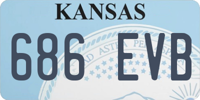KS license plate 686EVB