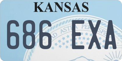 KS license plate 686EXA