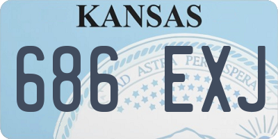 KS license plate 686EXJ