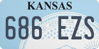 KS license plate 686EZS