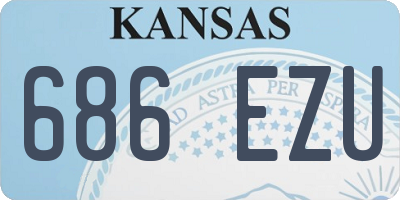 KS license plate 686EZU