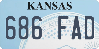 KS license plate 686FAD