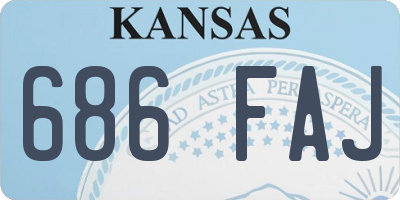KS license plate 686FAJ