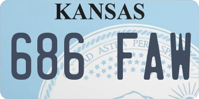 KS license plate 686FAW