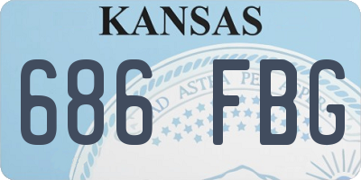 KS license plate 686FBG