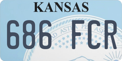 KS license plate 686FCR