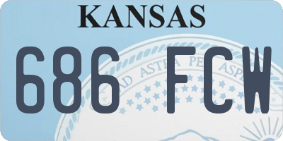 KS license plate 686FCW