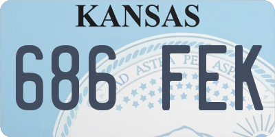 KS license plate 686FEK