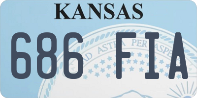 KS license plate 686FIA