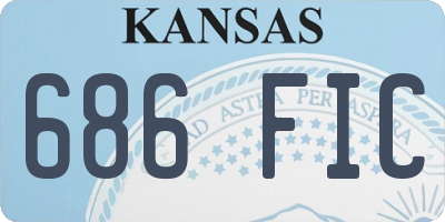 KS license plate 686FIC