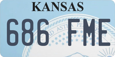 KS license plate 686FME