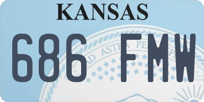 KS license plate 686FMW
