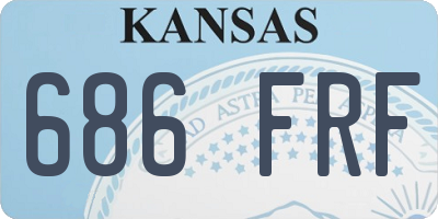 KS license plate 686FRF
