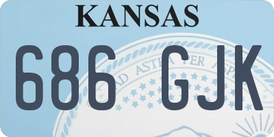 KS license plate 686GJK
