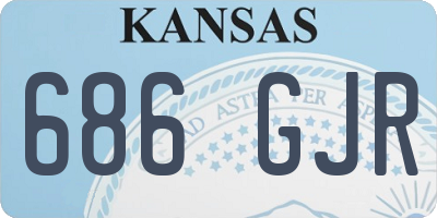 KS license plate 686GJR