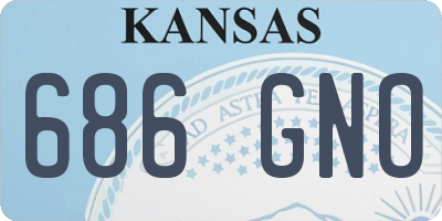KS license plate 686GNO