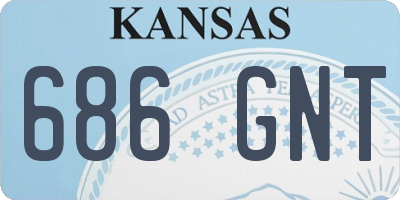 KS license plate 686GNT
