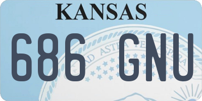 KS license plate 686GNU