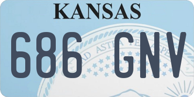 KS license plate 686GNV
