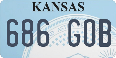 KS license plate 686GOB