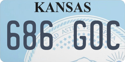 KS license plate 686GOC