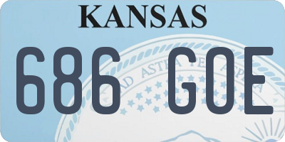 KS license plate 686GOE