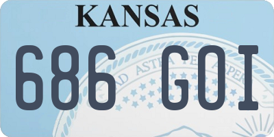 KS license plate 686GOI