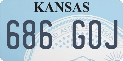 KS license plate 686GOJ