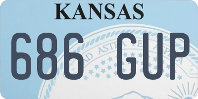 KS license plate 686GUP