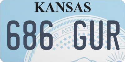 KS license plate 686GUR
