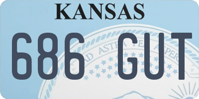 KS license plate 686GUT